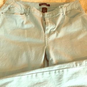 Cute mint green skinny pants